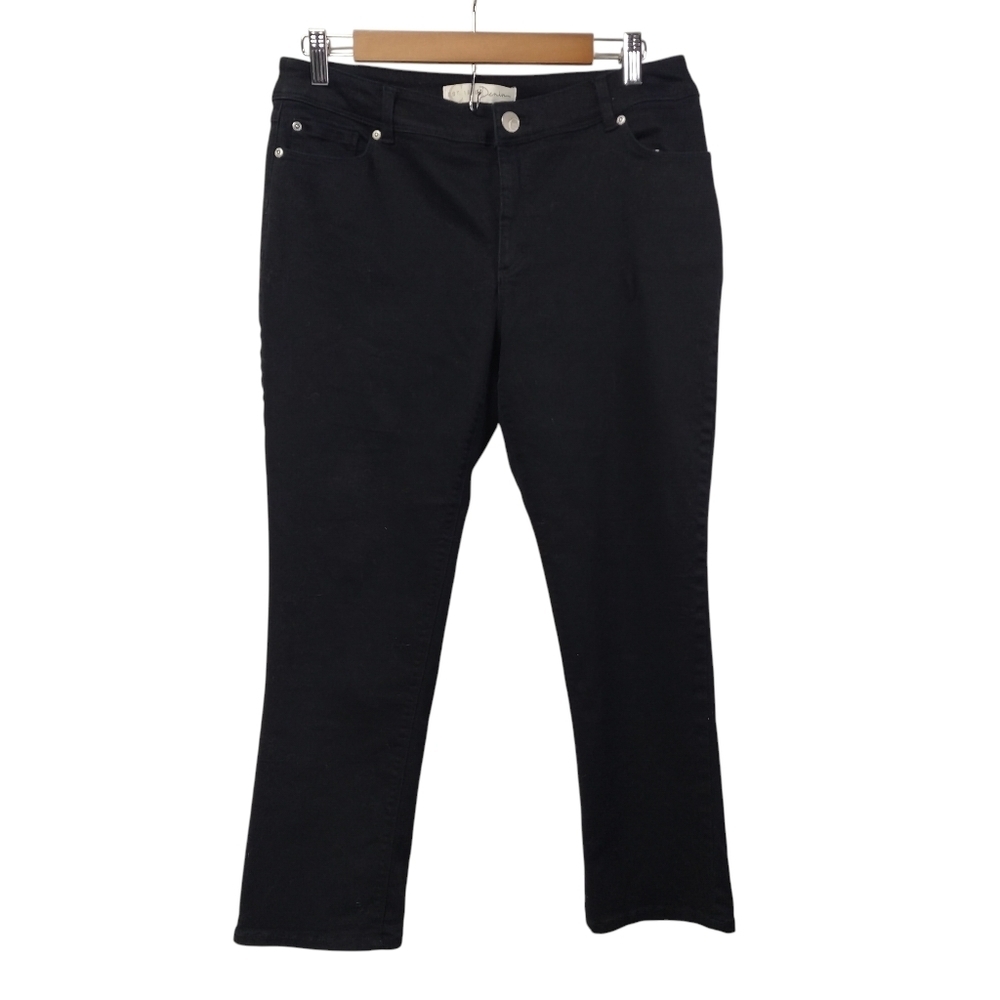 C Est. 1946 Denim Womens Cropped Jeans Size 10 Black Stretch